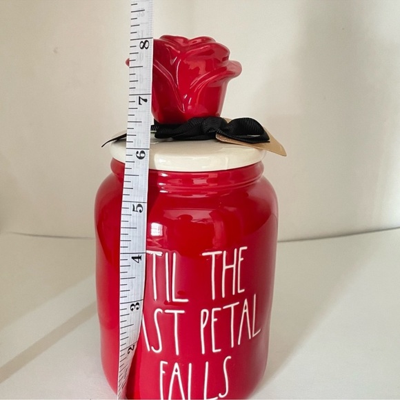 Rae Dunn - 'Til The Last Petal Falls Red Rose Lid Canister - Picture 8 of 8